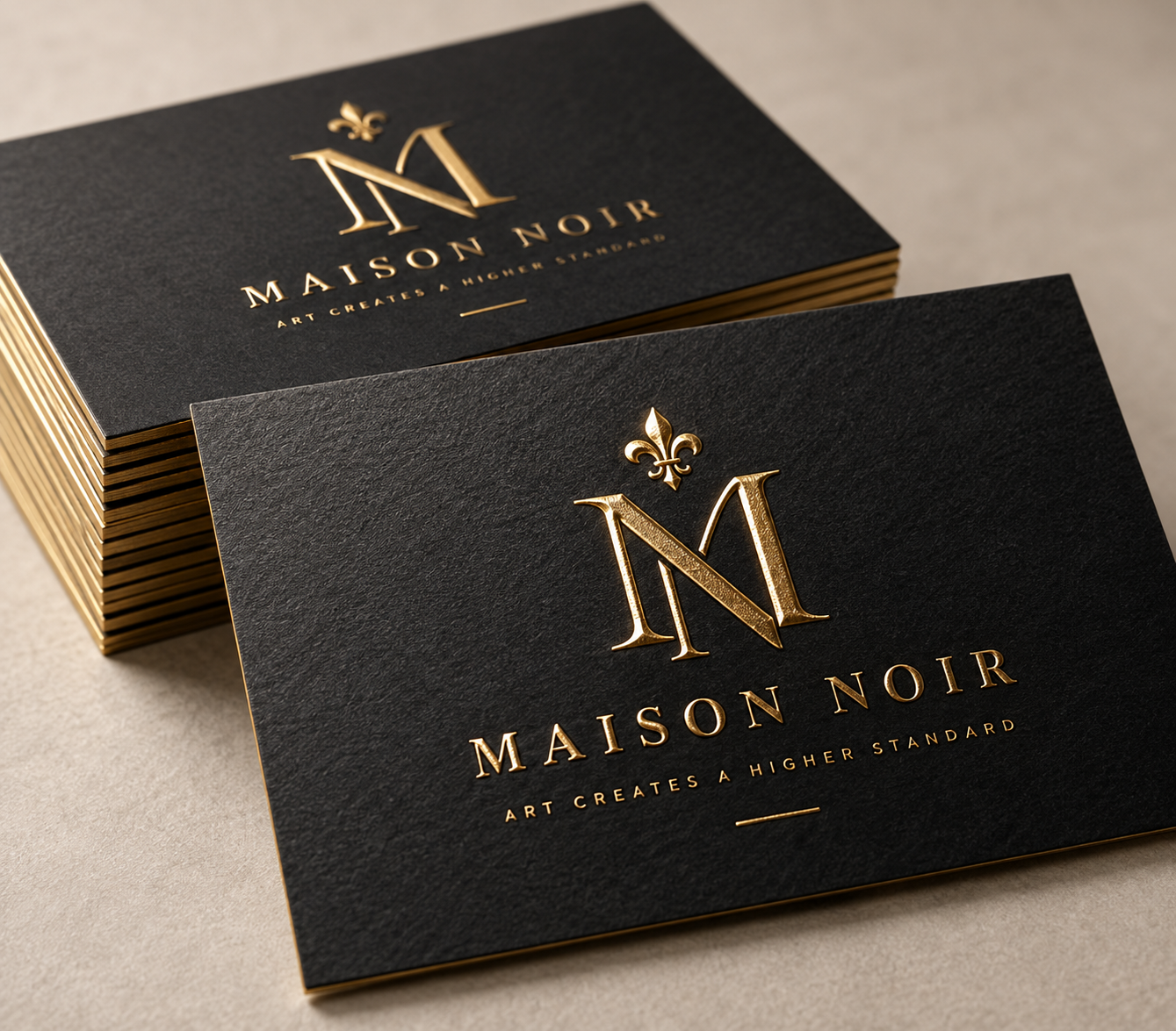Raised Foil Business Cards