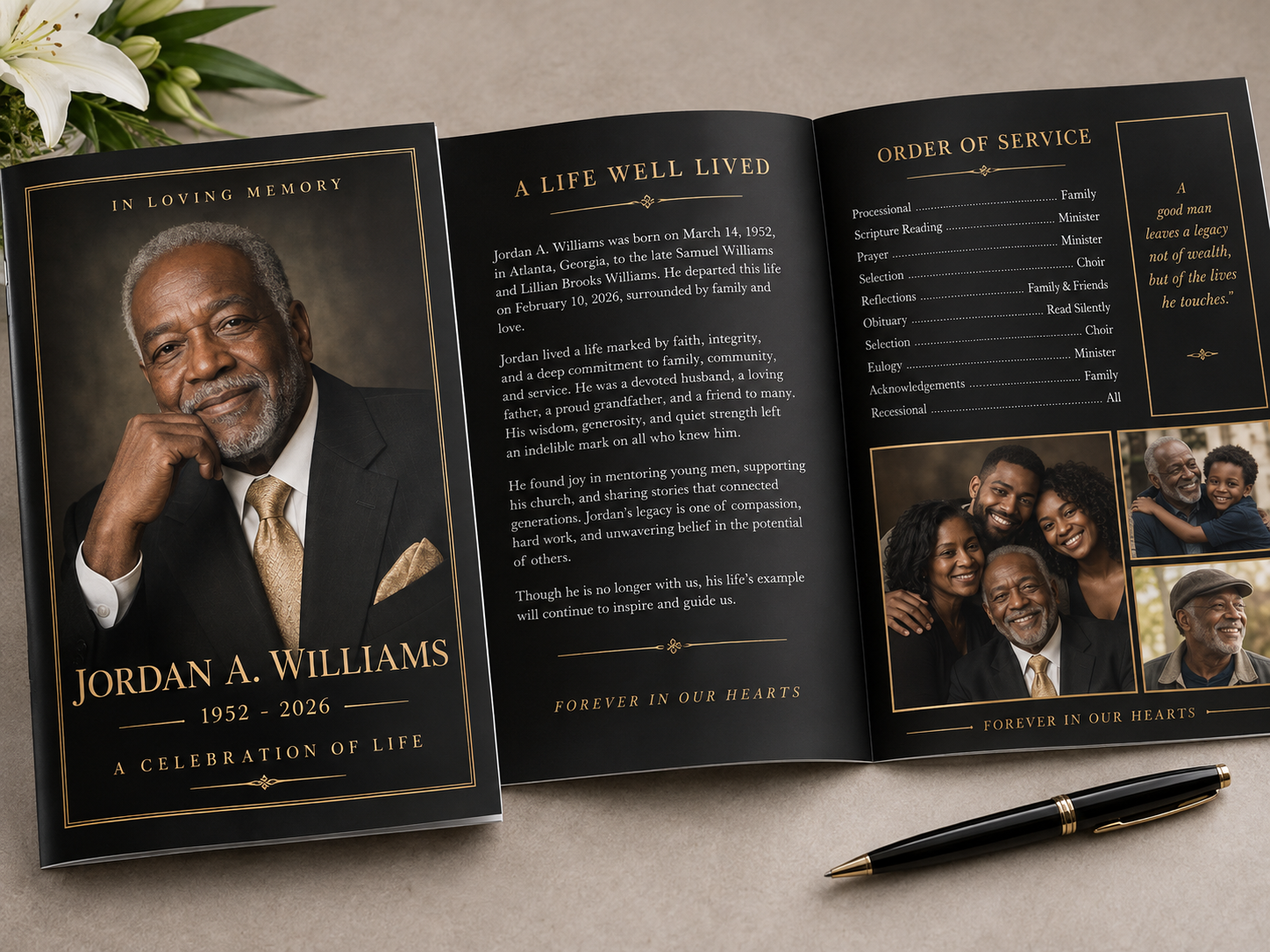 Classic Black and Gold professional design template