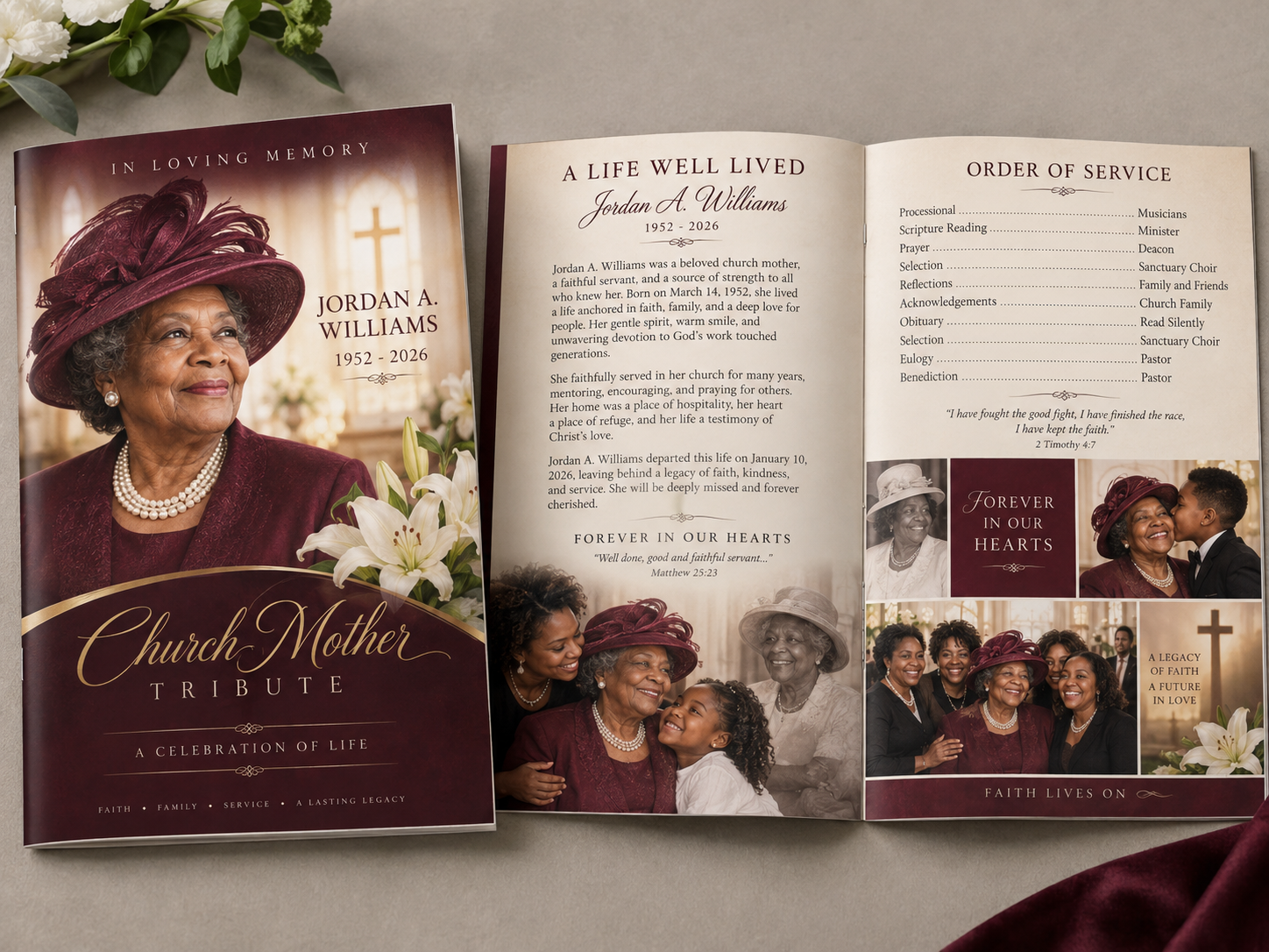Church Mother Tribute professional design template