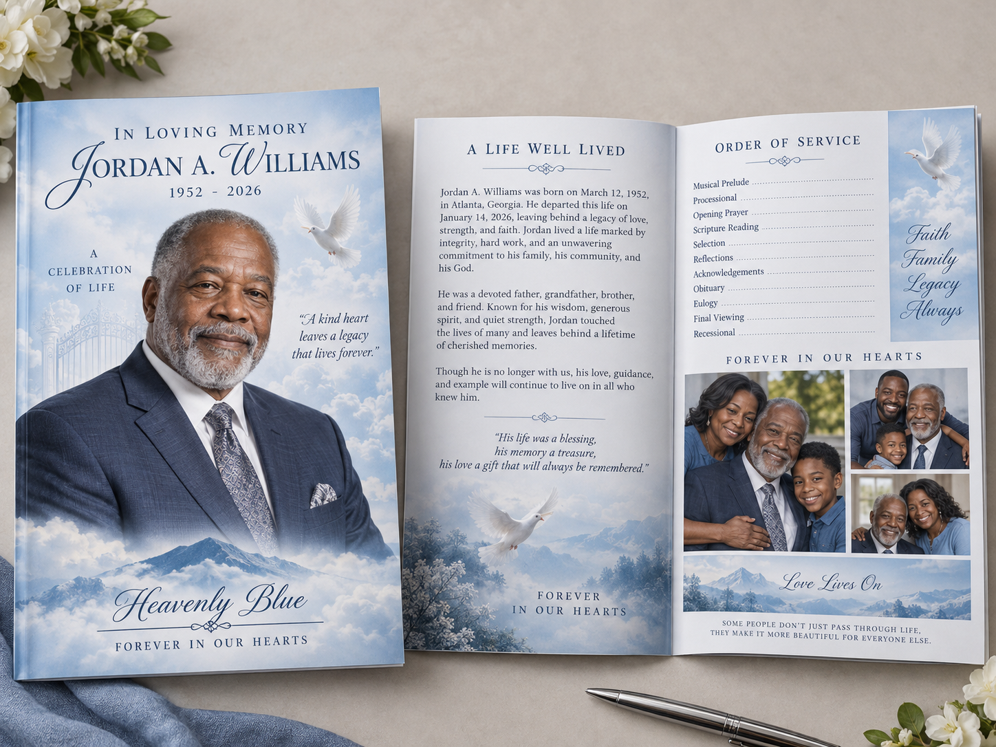 Heavenly Blue professional design template