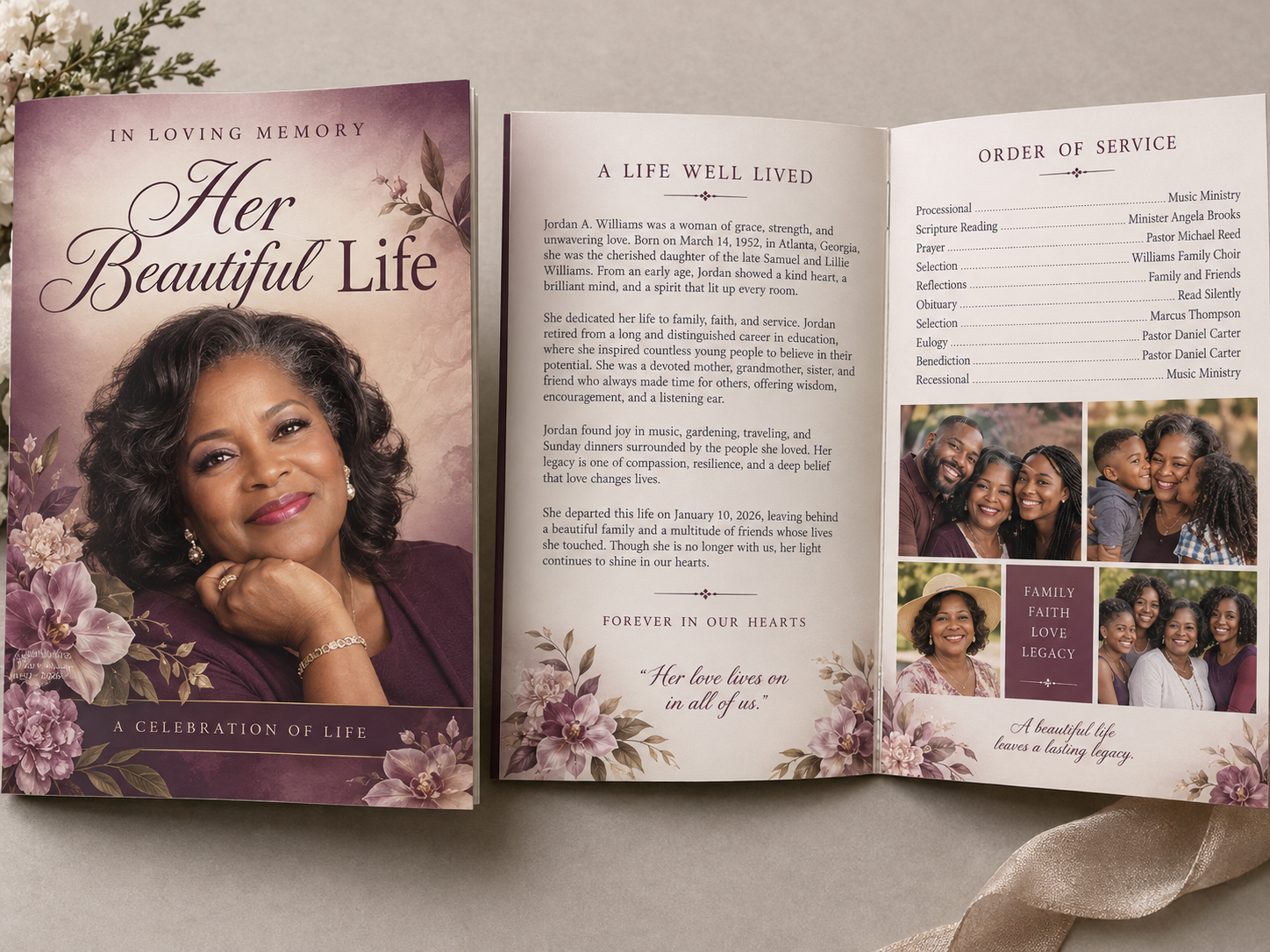 Her Beautiful Life professional design template