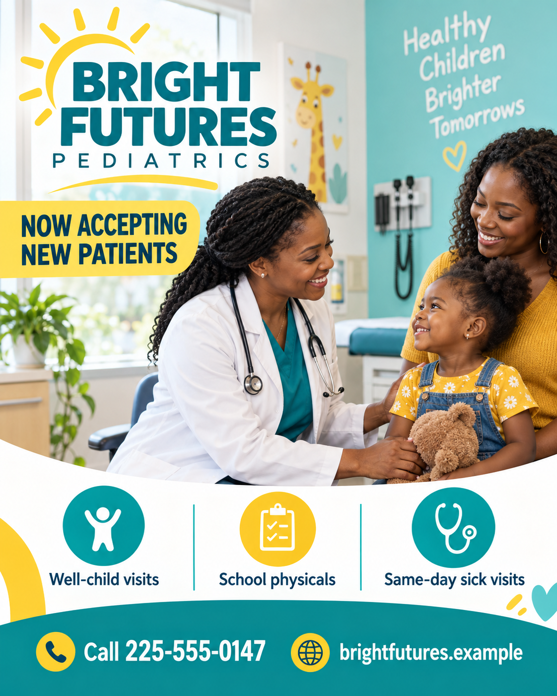 Bright Futures Pediatrics professional design template