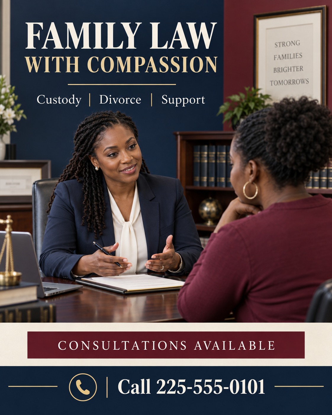 Family Law with Compassion professional design template