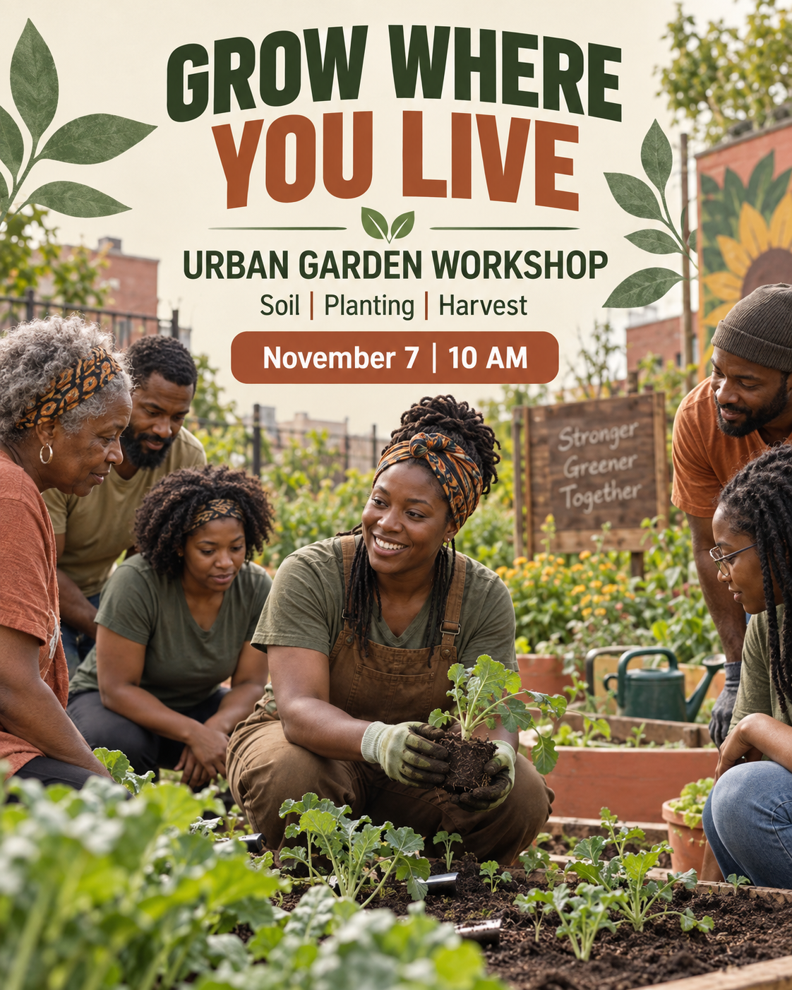 Grow Where You Live professional design template
