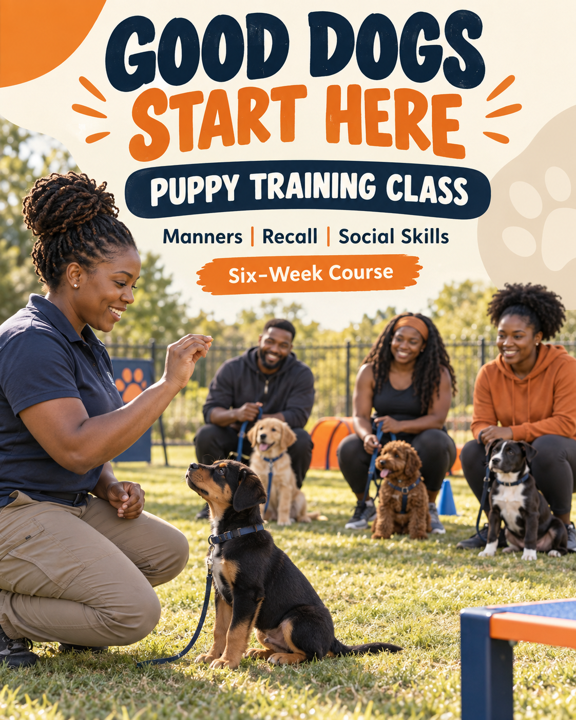 Good Dogs Start Here professional design template