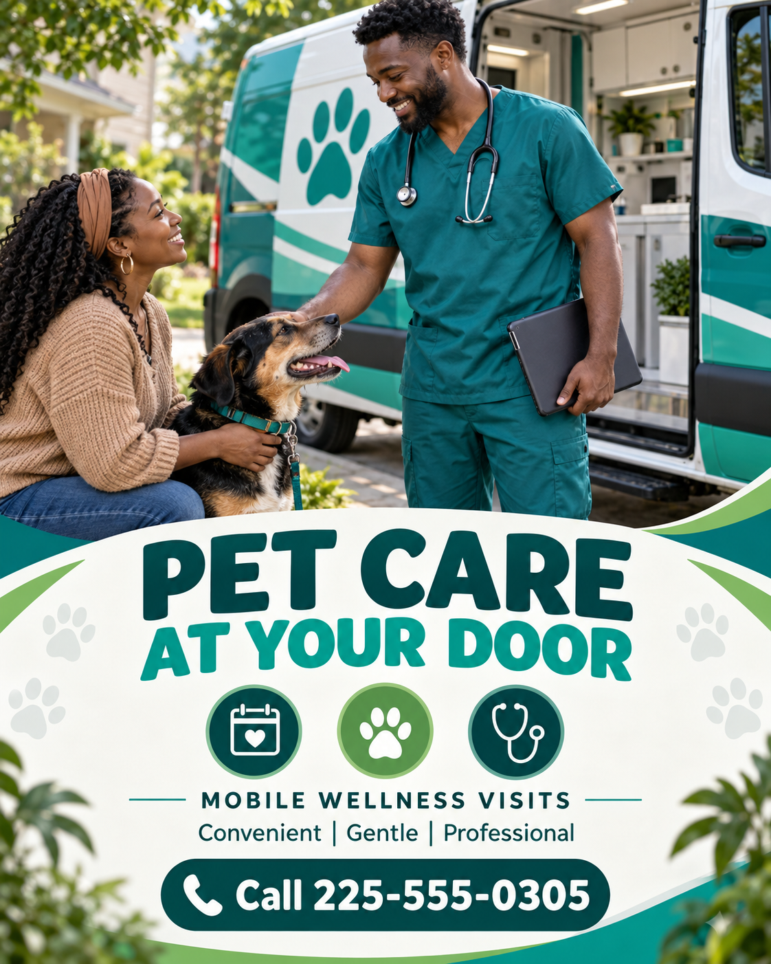 Pet Care at Your Door professional design template