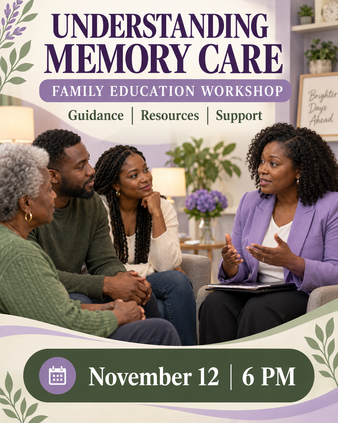 Understanding Memory Care professional design template
