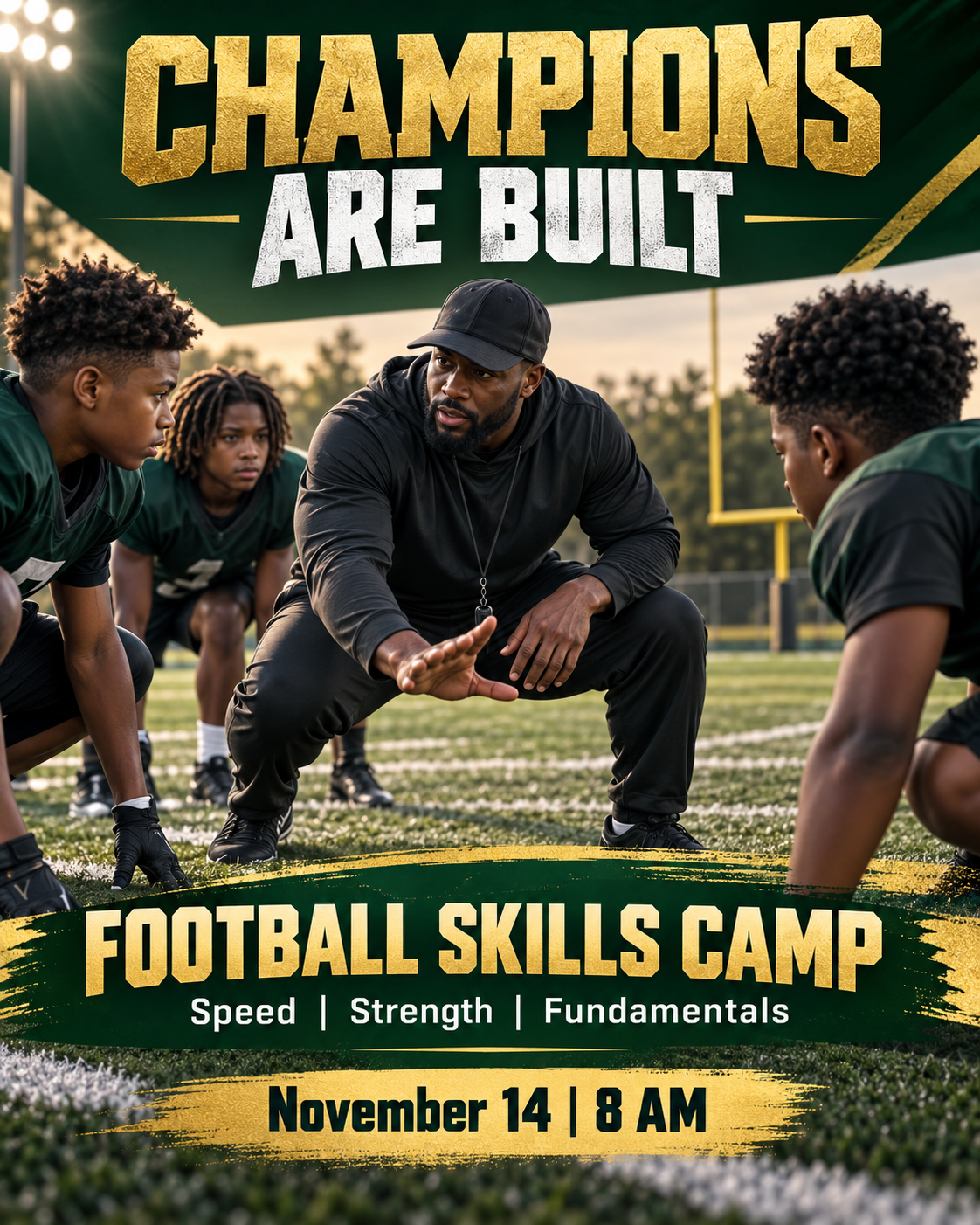 Champions Are Built professional design template
