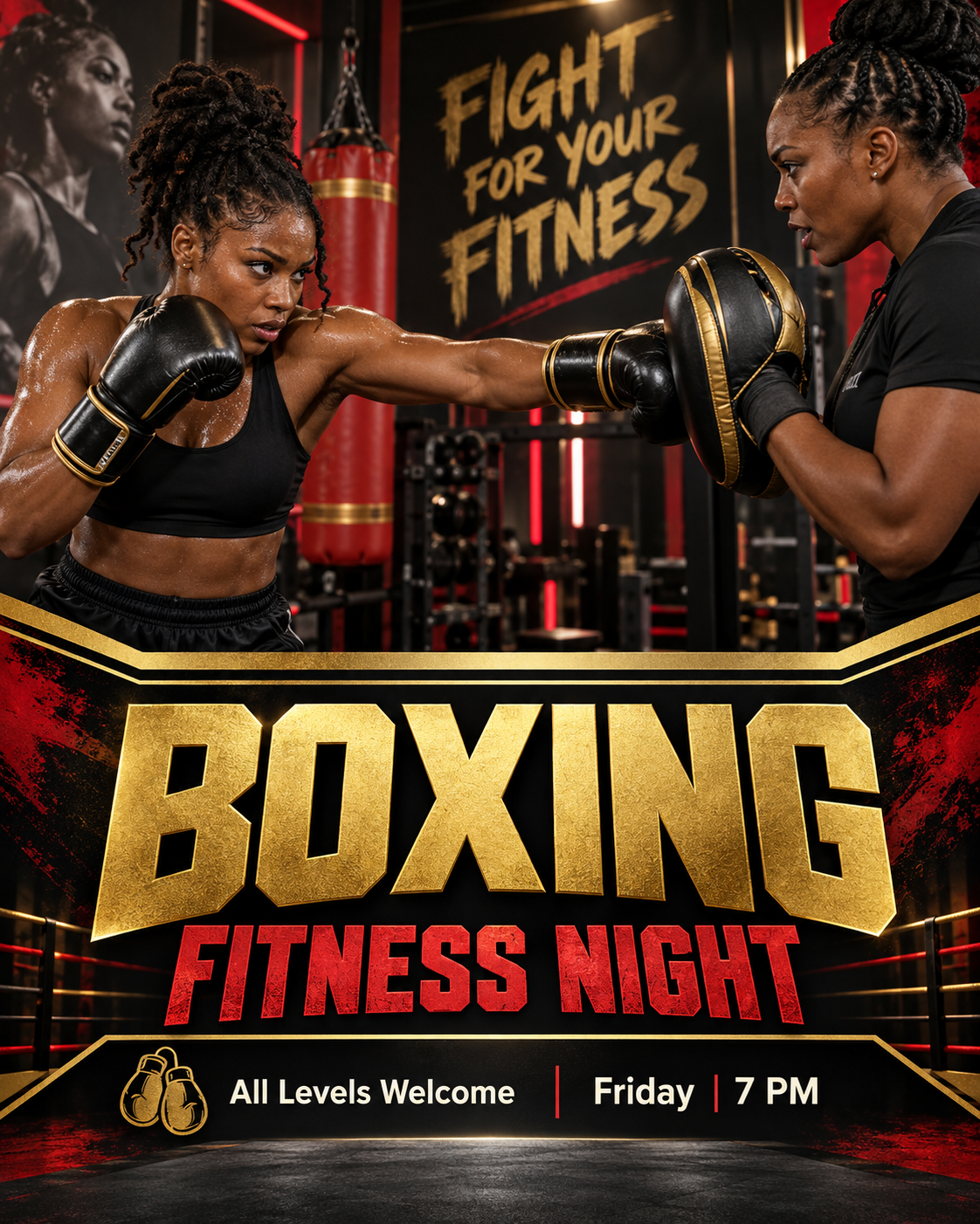 Fight for Your Fitness professional design template