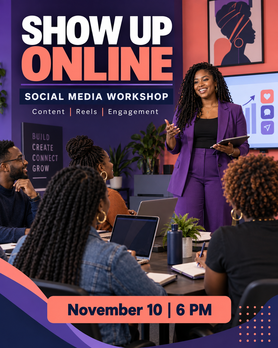 Show Up Online professional design template