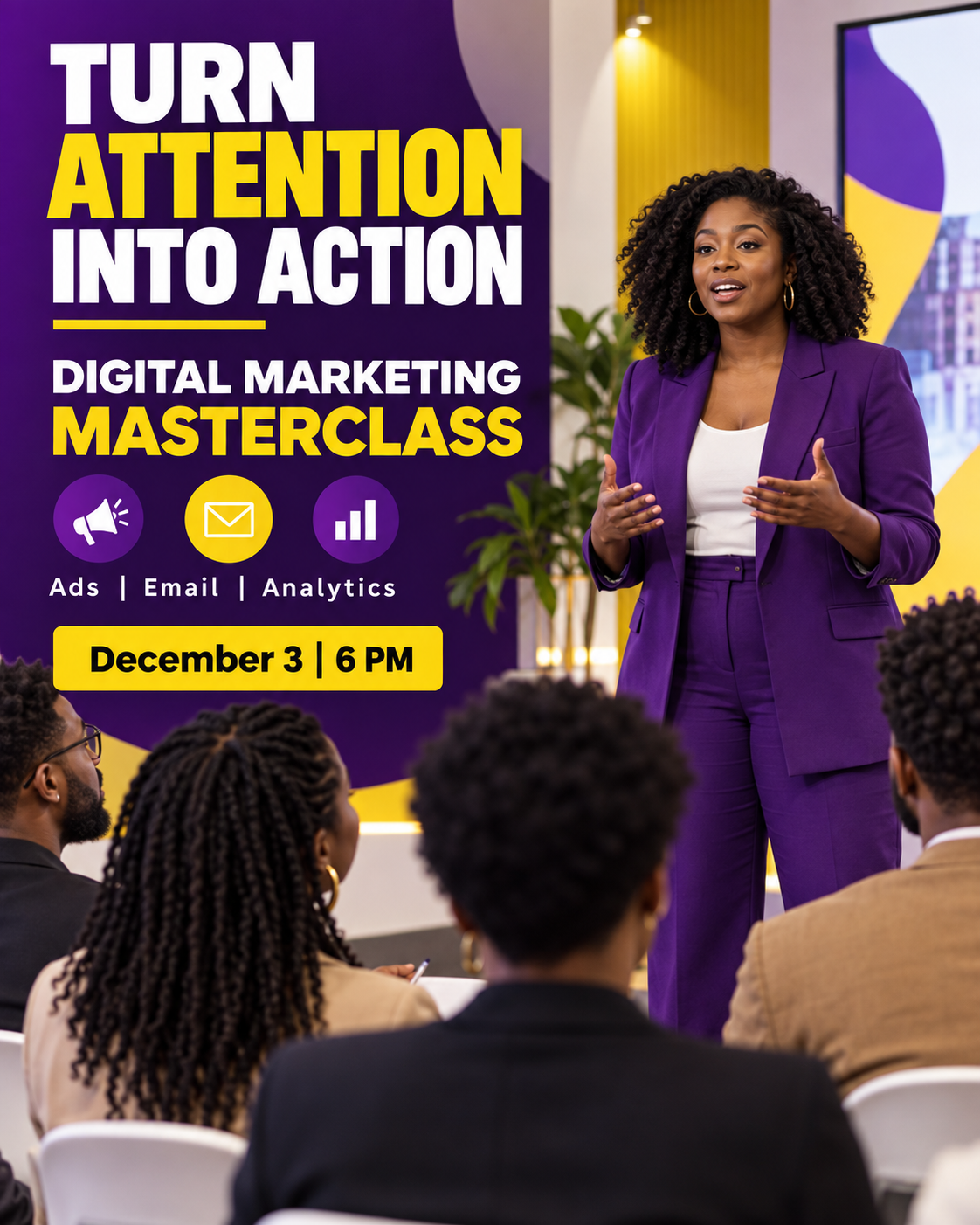 Turn Attention into Action professional design template