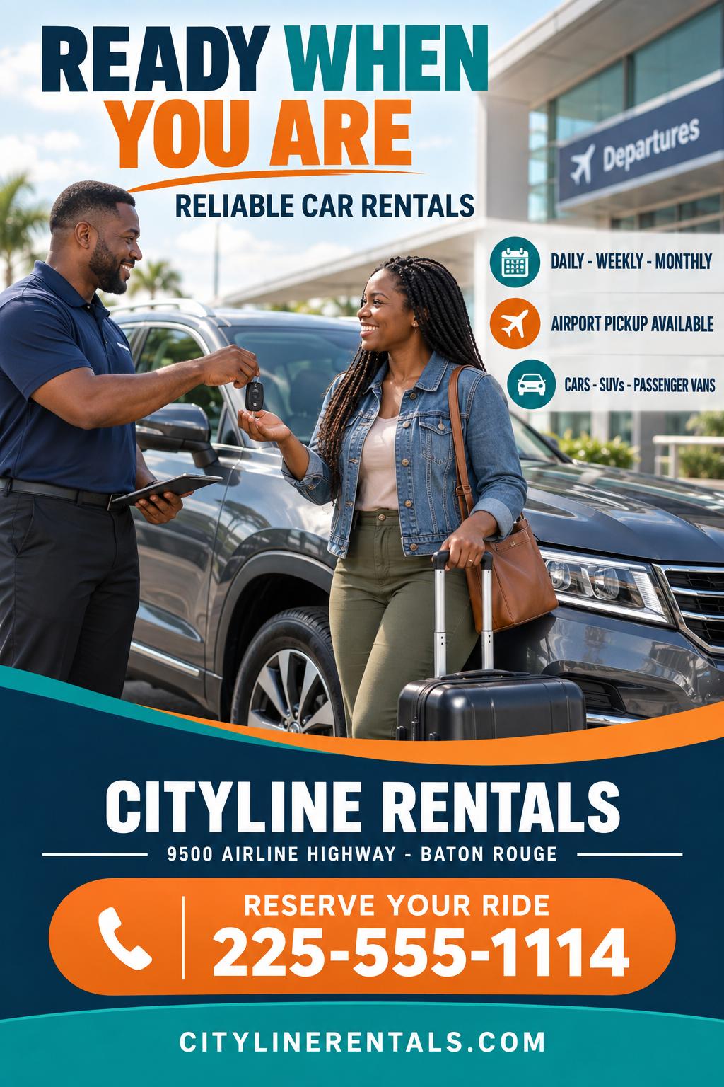 Reliable Car Rentals professional design template