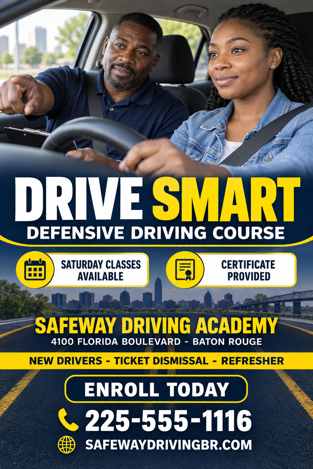 Defensive Driving Course professional design template
