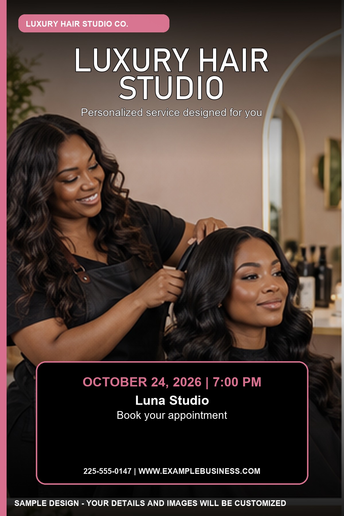 Luxury Hair Studio professional design template