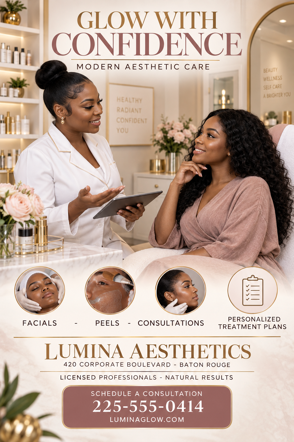 Glow with Confidence professional design template
