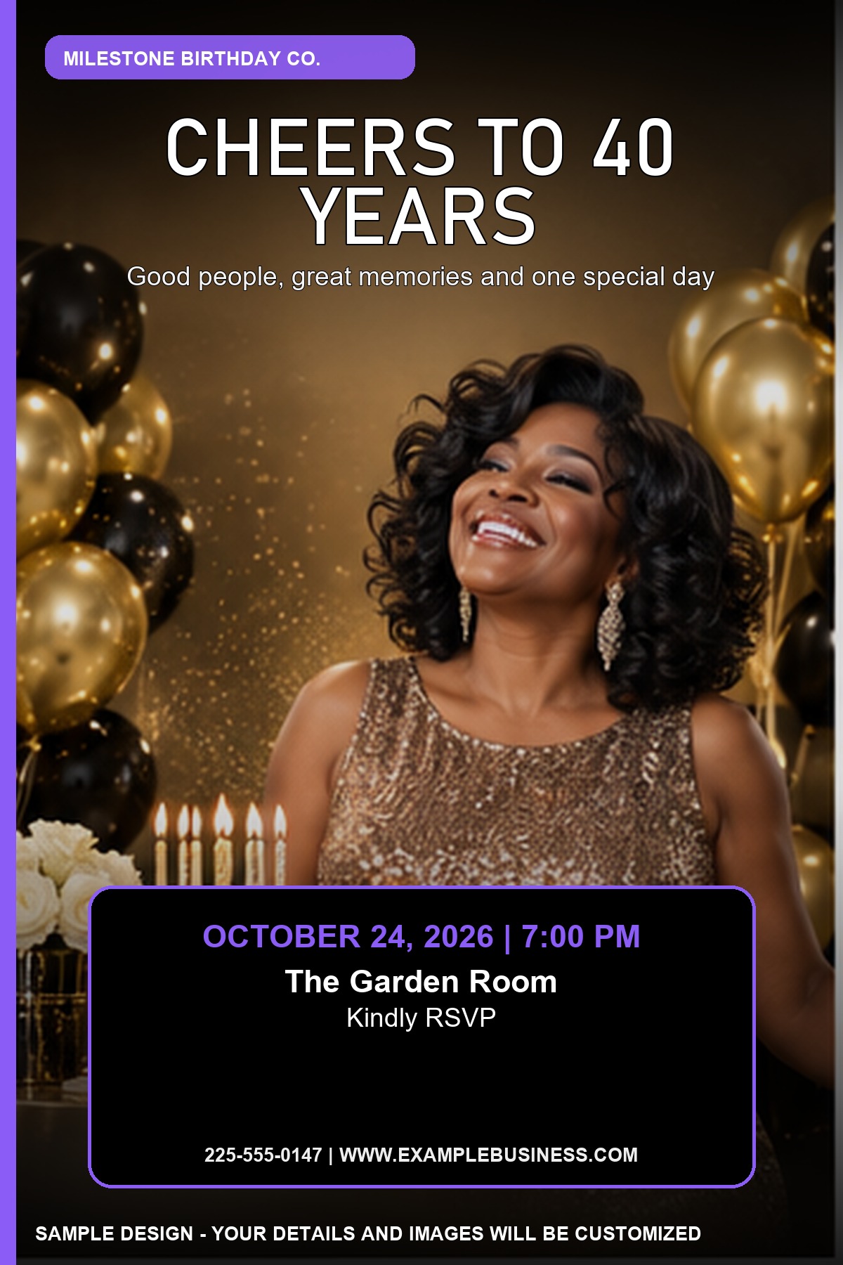 Milestone Birthday professional design template