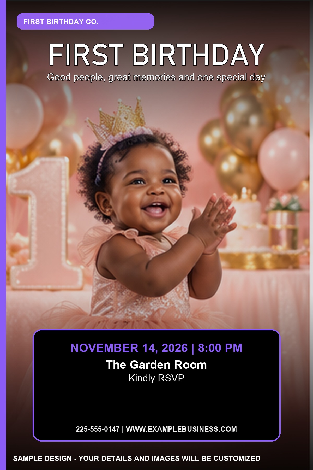 First Birthday professional design template