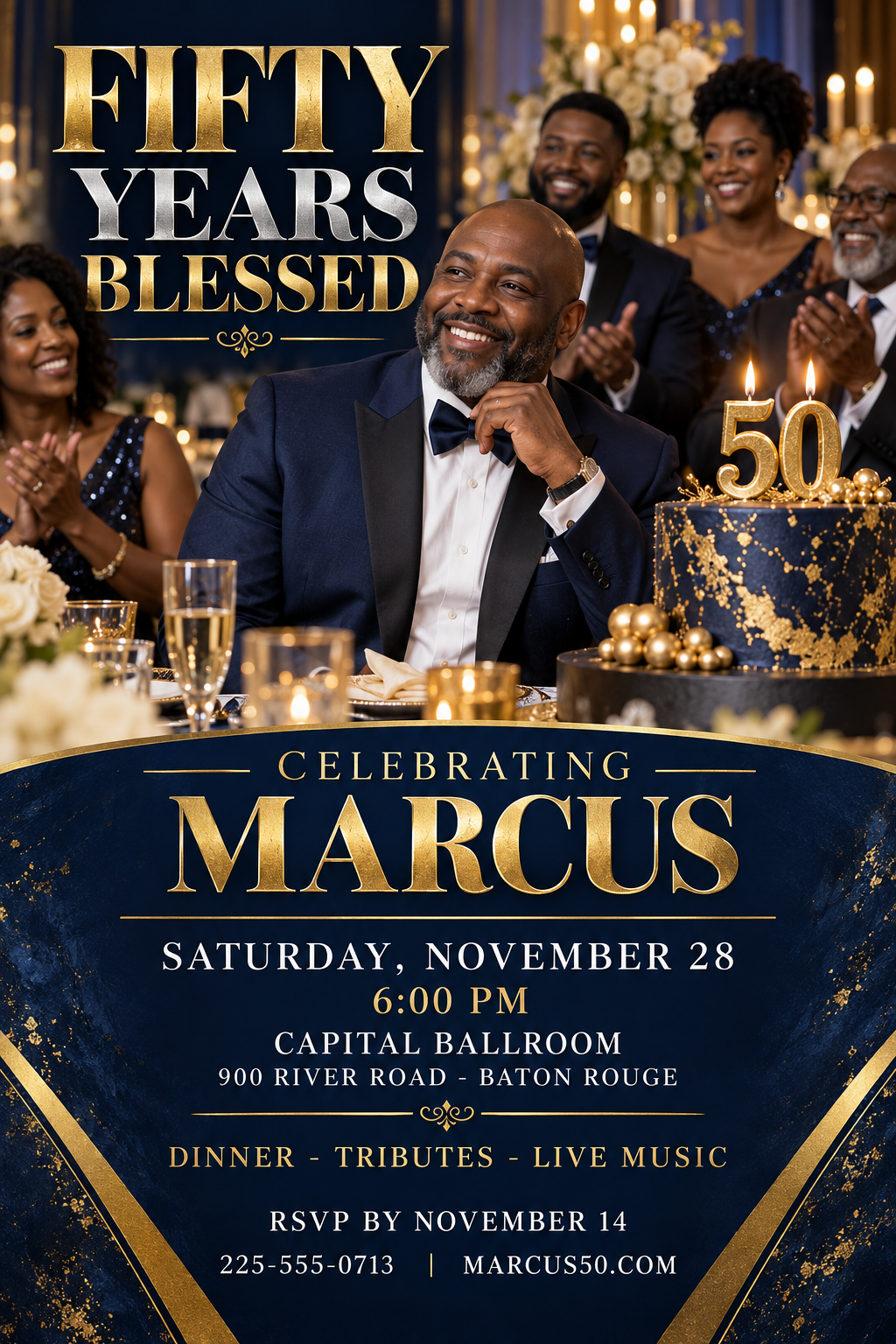 Fifty Years Blessed professional design template