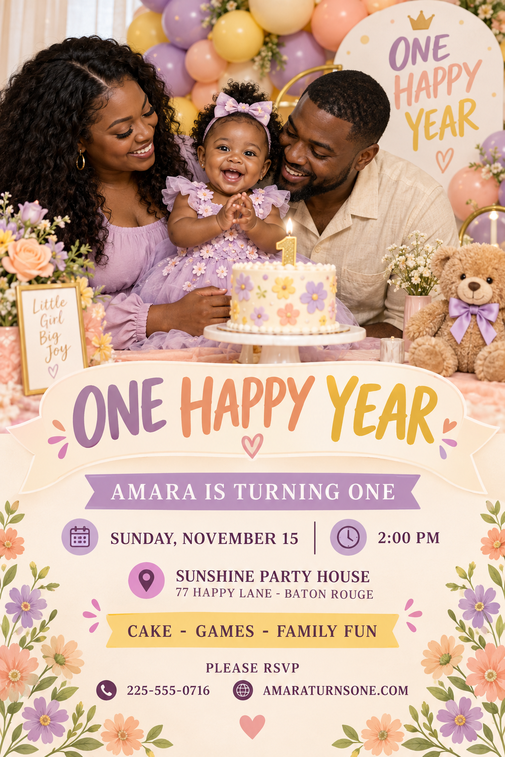 One Happy Year professional design template