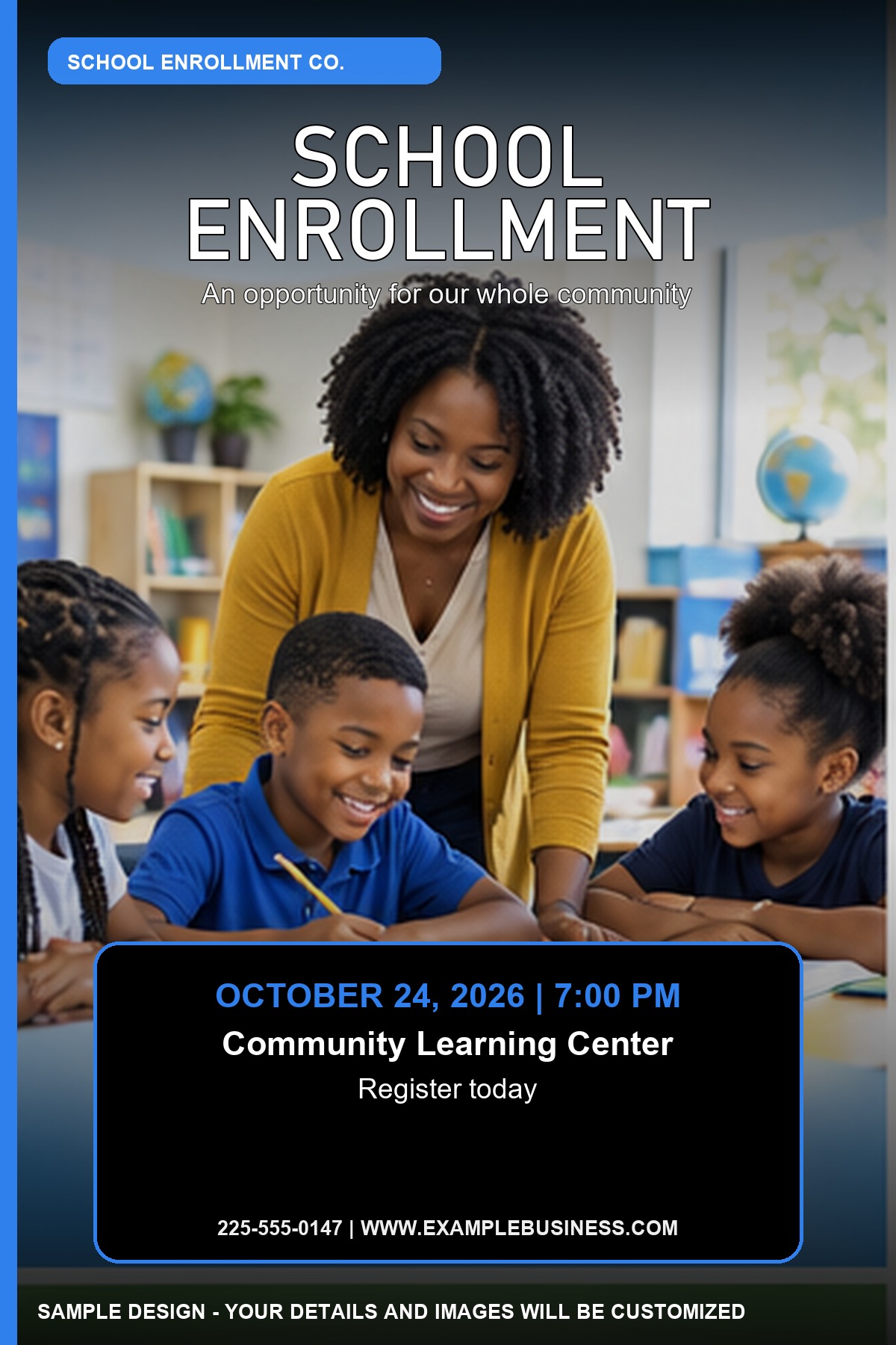School Enrollment professional design template