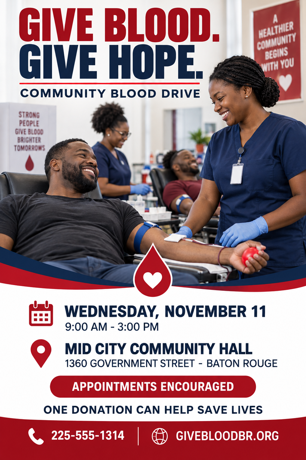 Community Blood Drive professional design template