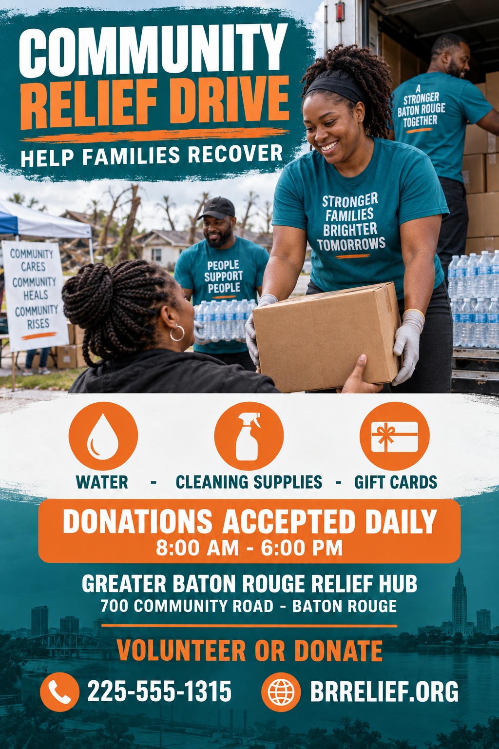 Community Relief Drive professional design template