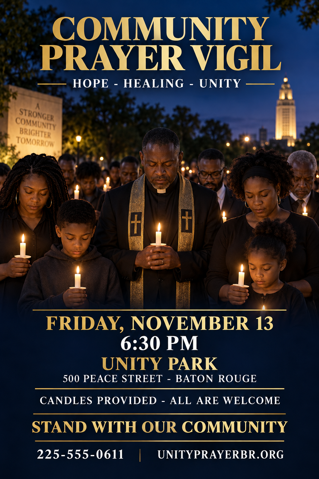 Community Prayer Vigil professional design template