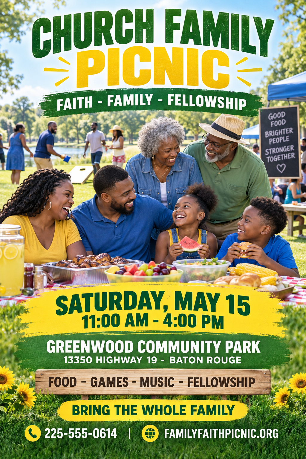 Church Family Picnic professional design template
