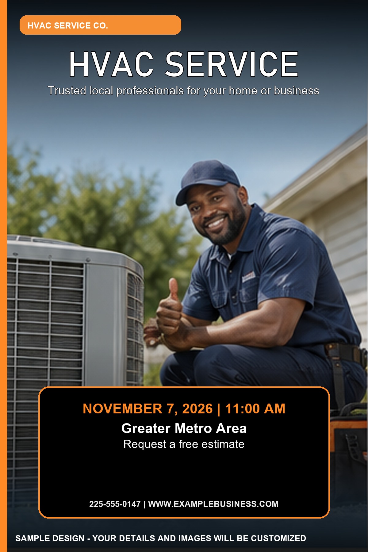 HVAC Service professional design template