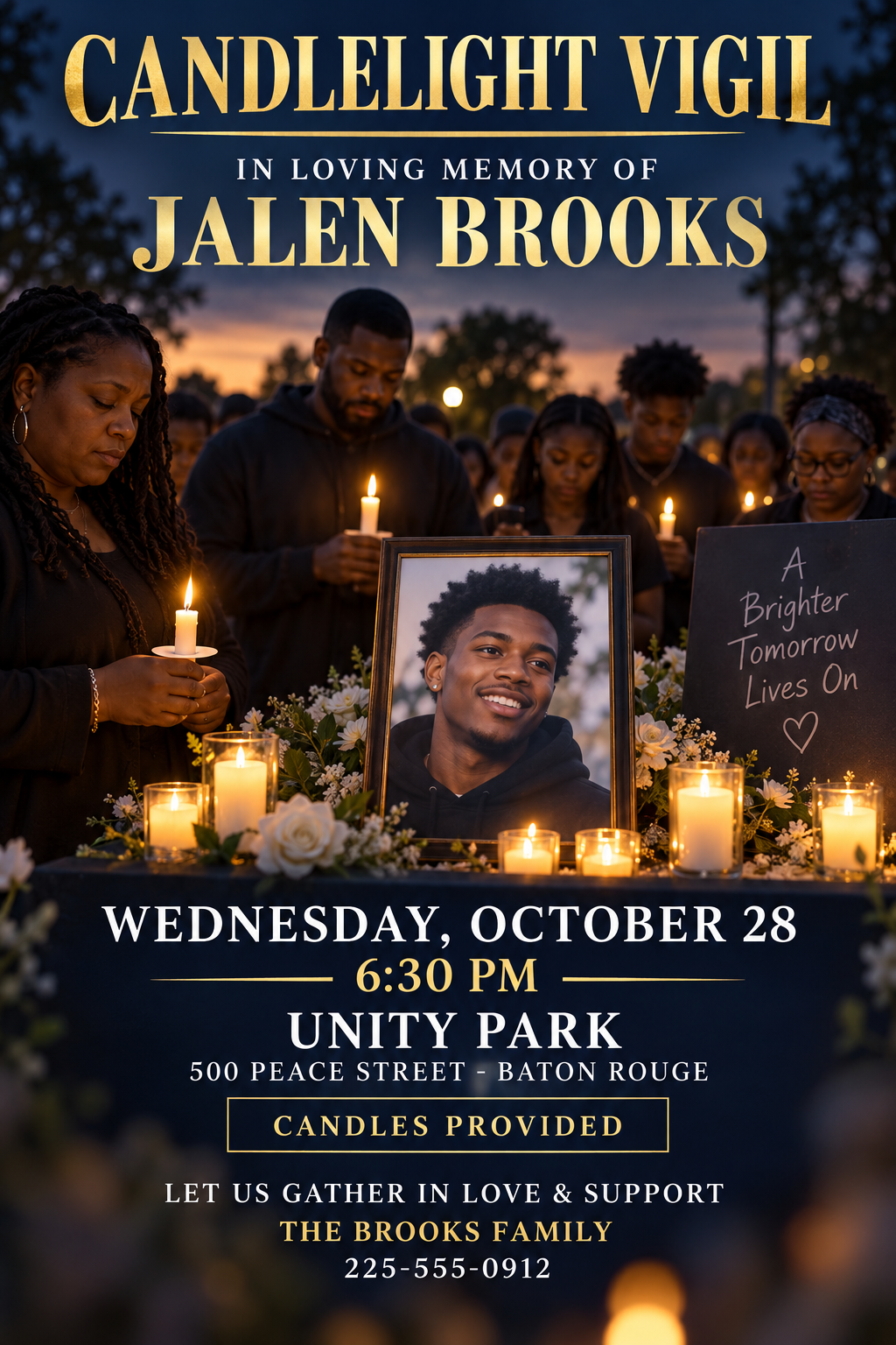 Candlelight Vigil professional design template