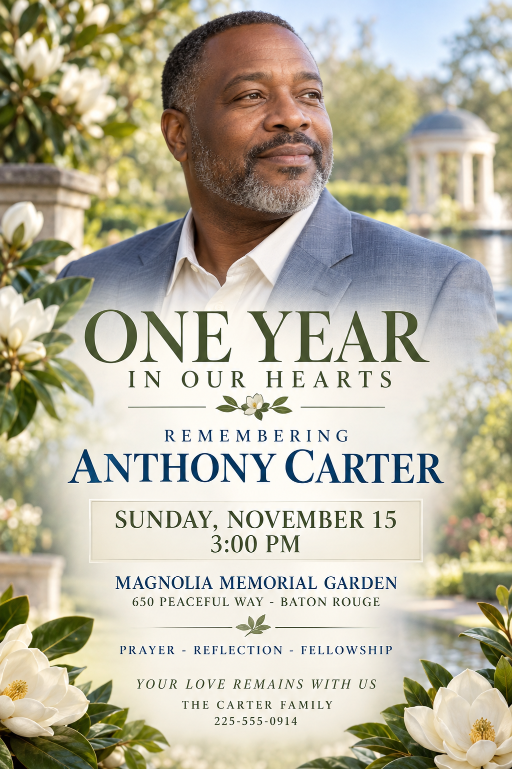 One Year in Our Hearts professional design template