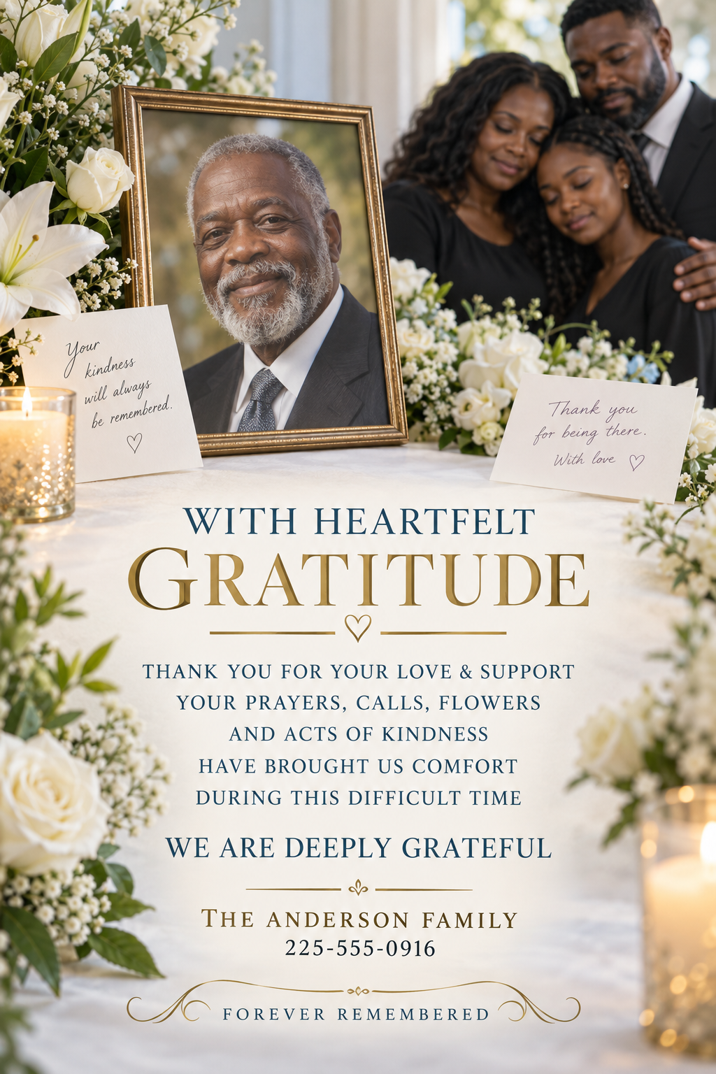 With Heartfelt Gratitude professional design template