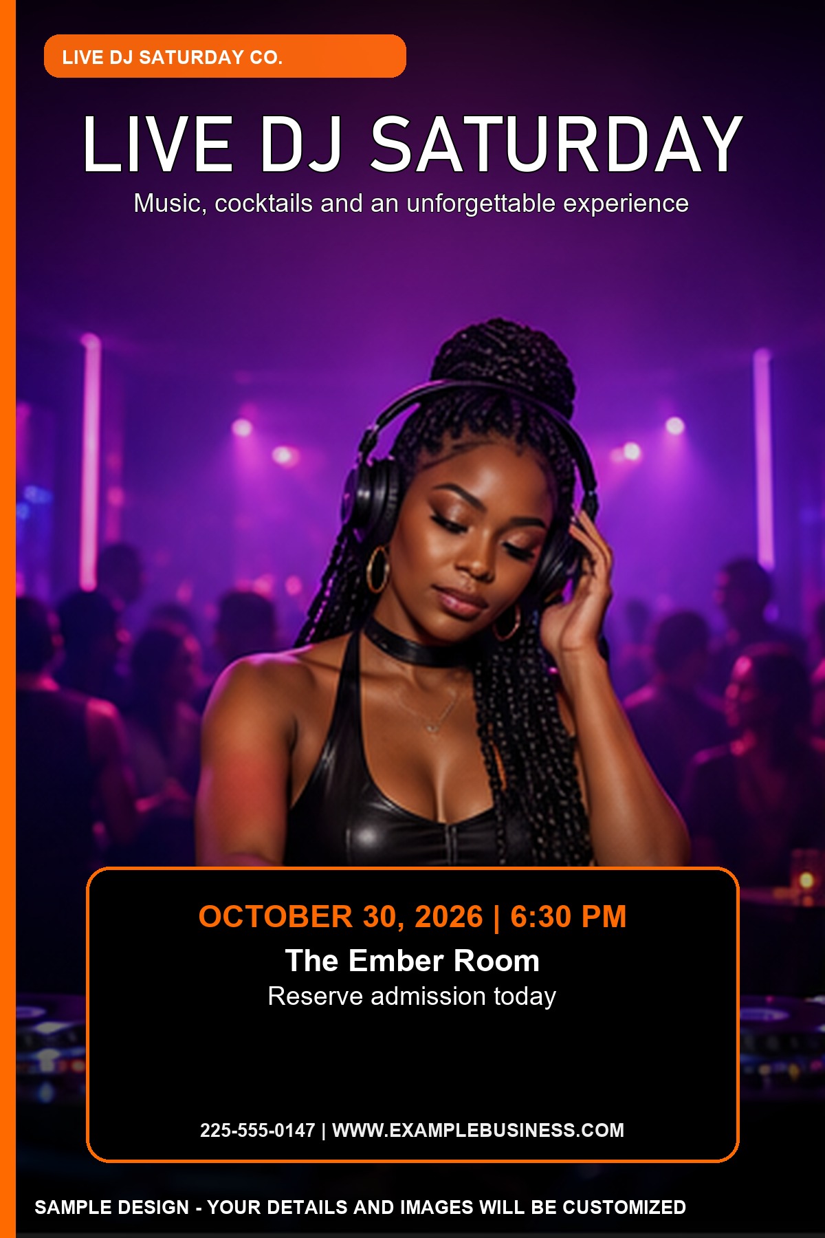 Live DJ Saturday professional design template