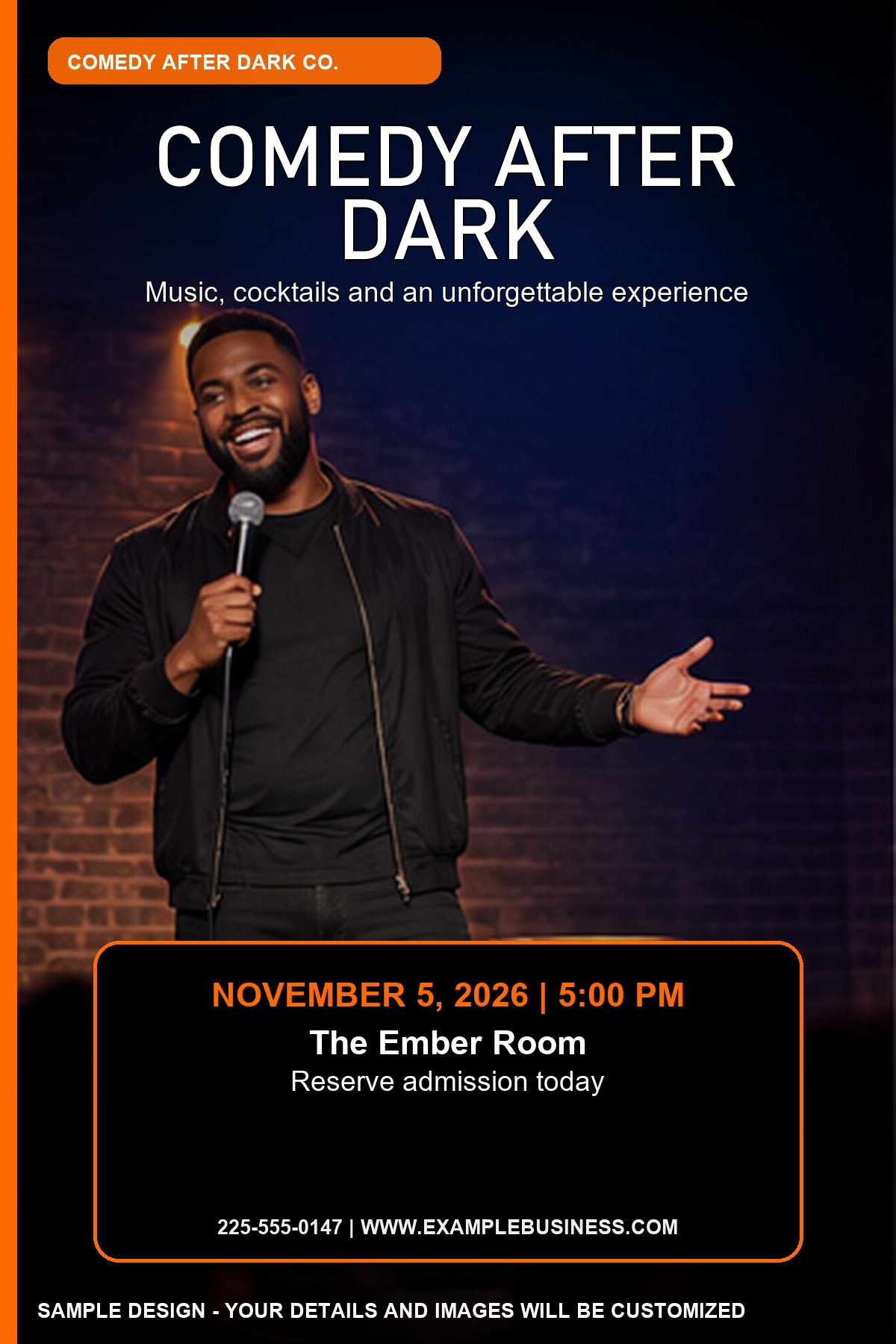 Comedy After Dark professional design template