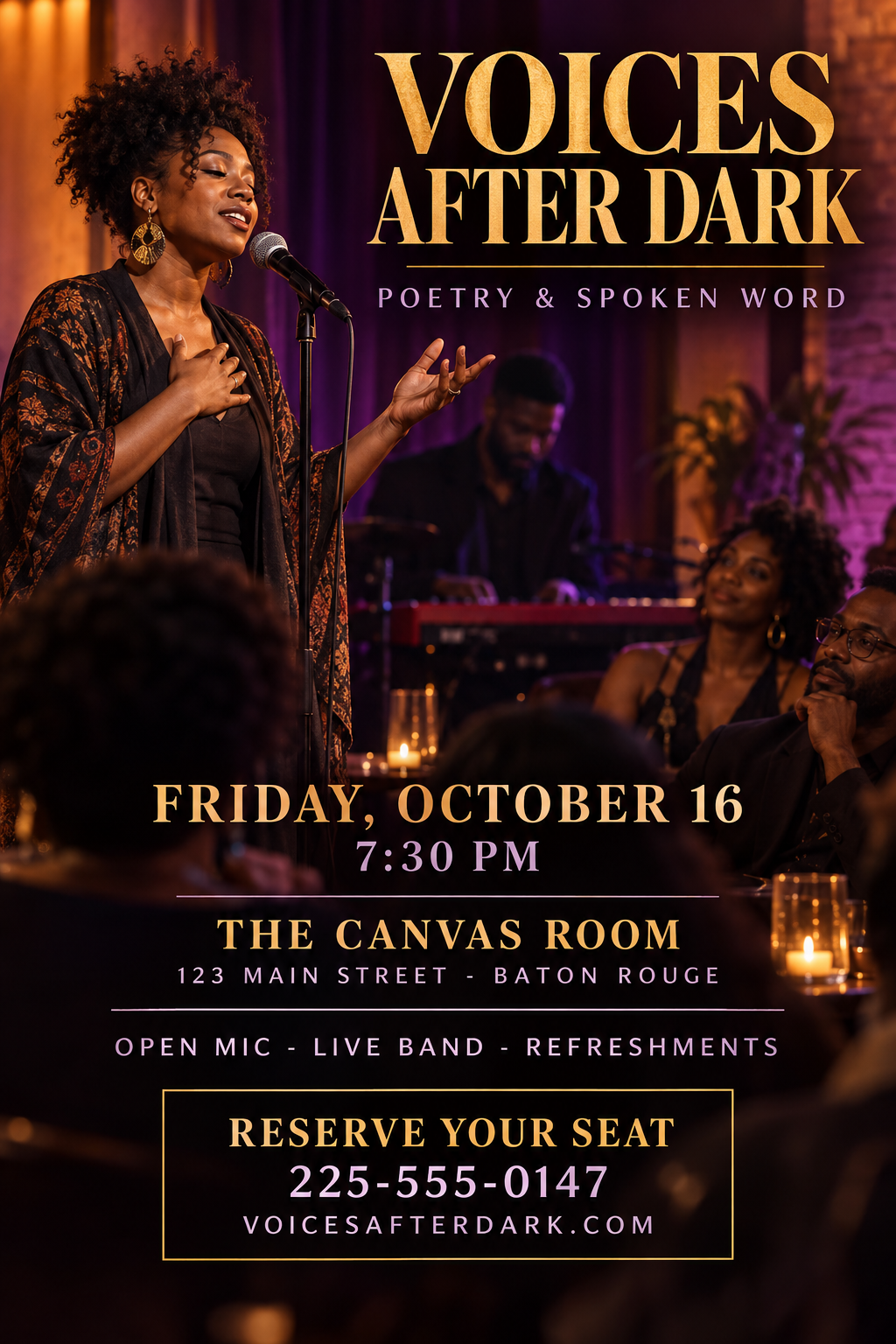 Voices After Dark professional design template