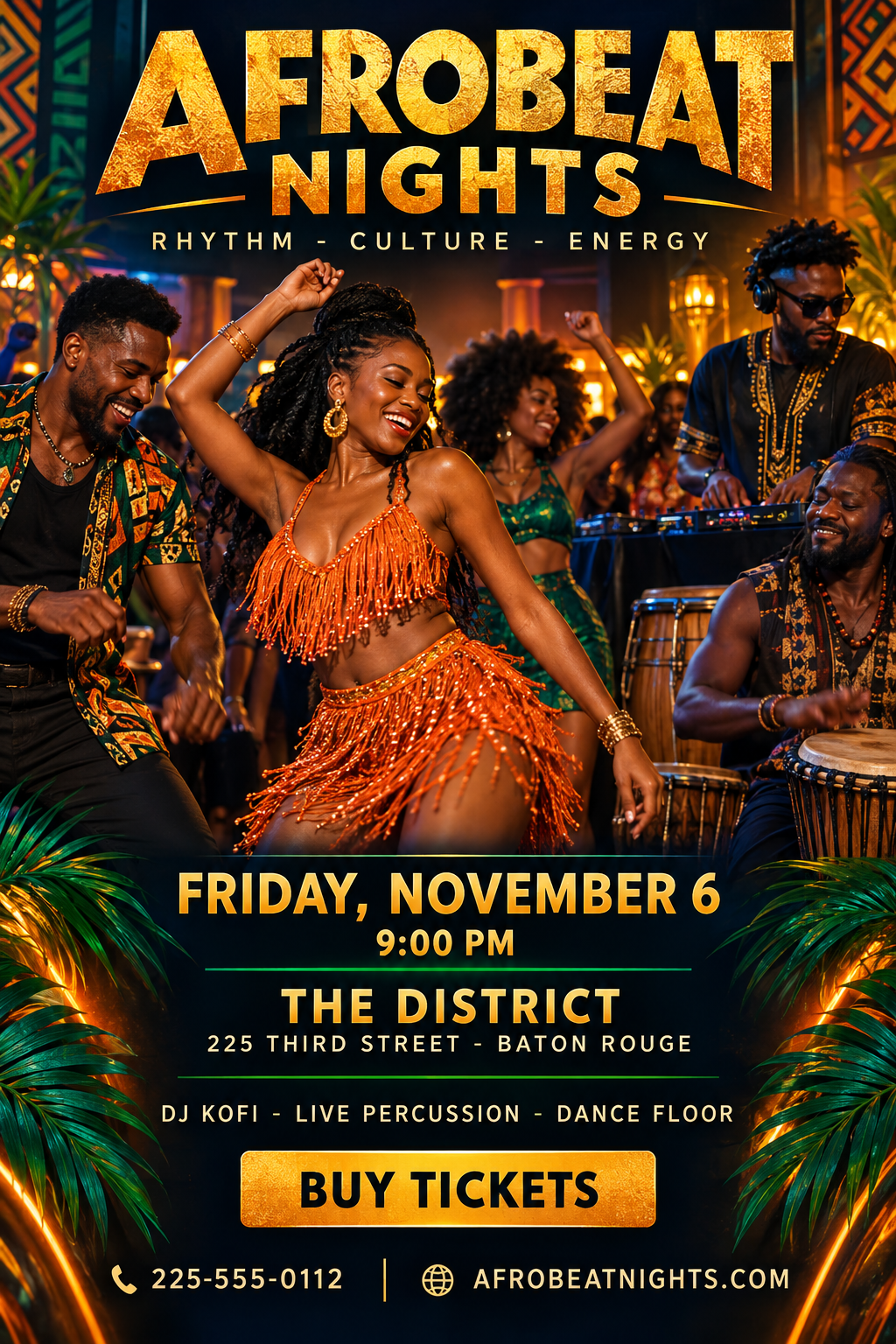 Afrobeat Nights professional design template