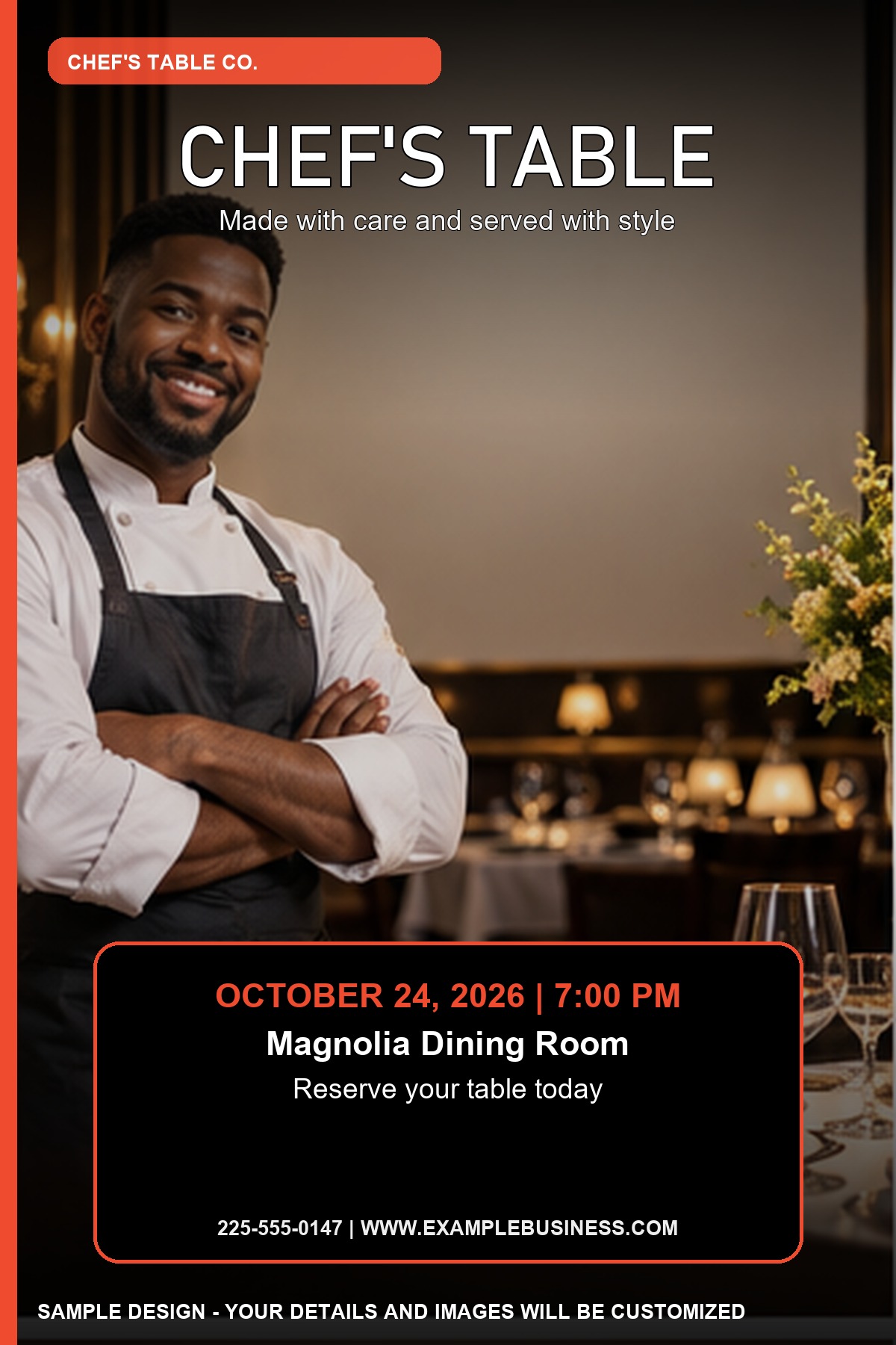 Chef's Table professional design template