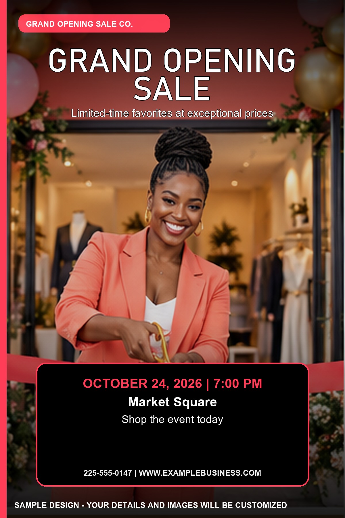 Grand Opening Sale professional design template