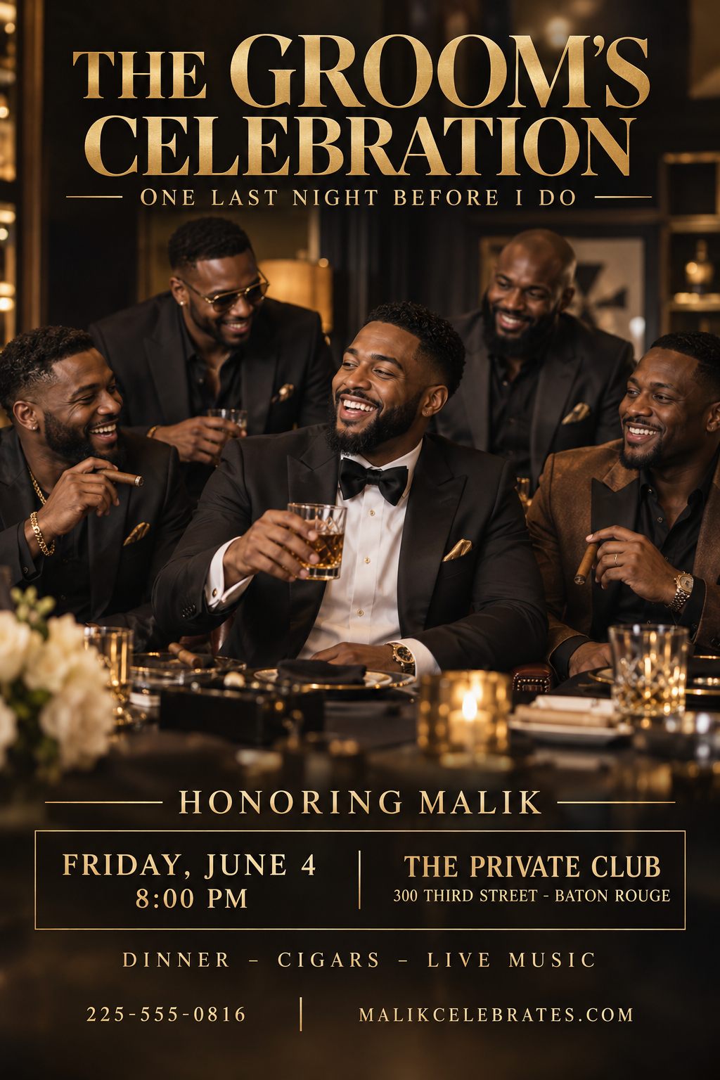 The Groom's Celebration professional design template
